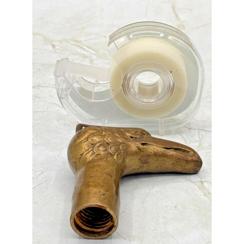 Vintage Brass Eagle Head Statue Walking Stick Cane Handle Top Topper Screw EUC - Picture 14 of 14